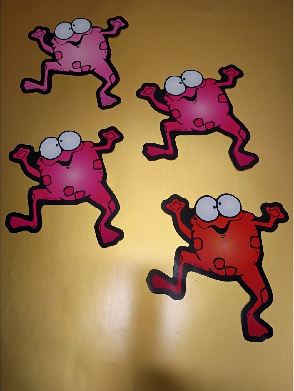 Vintage 1990s Lot Of 4-6" Carson-Dellosa DJ Inkers Dianne J Hook Frog Cutouts